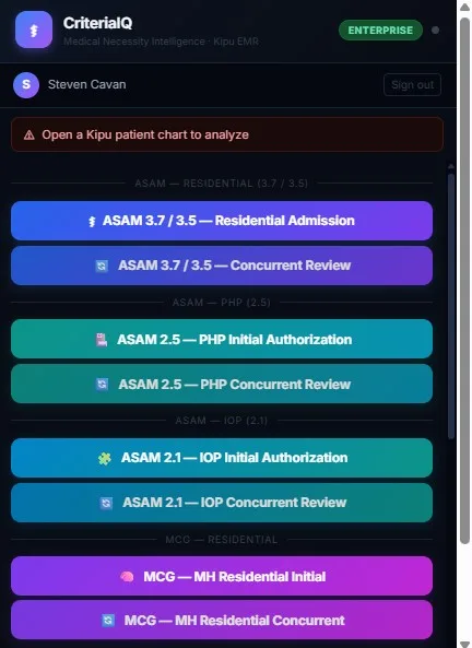 CriteriaIQ utilization review platform