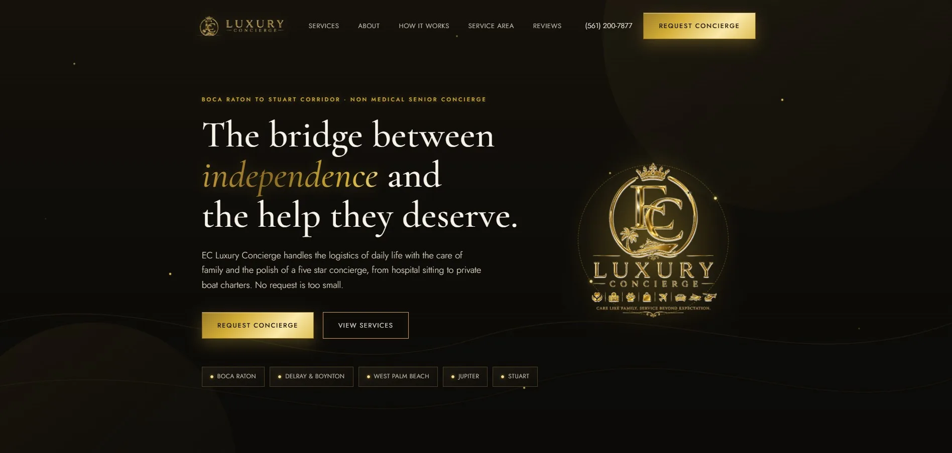 EC Luxury Concierge website