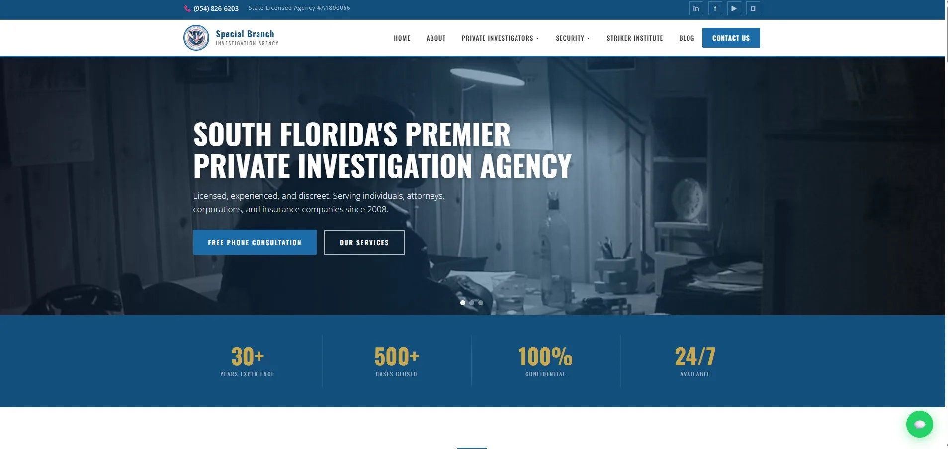 Special Branch Investigations website